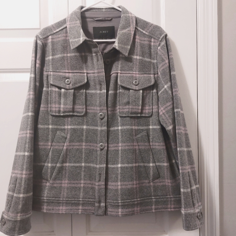 J CREW Womens Wool Jacket sz Lg